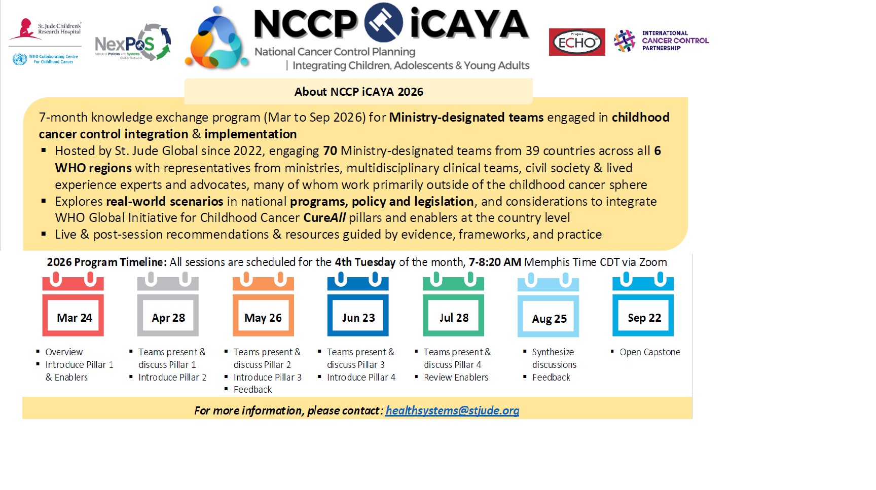 National Cancer Control Planning-Integrating Children, Adolescents & Young Adults, NCCP iCAYA 2026 Call for submissions