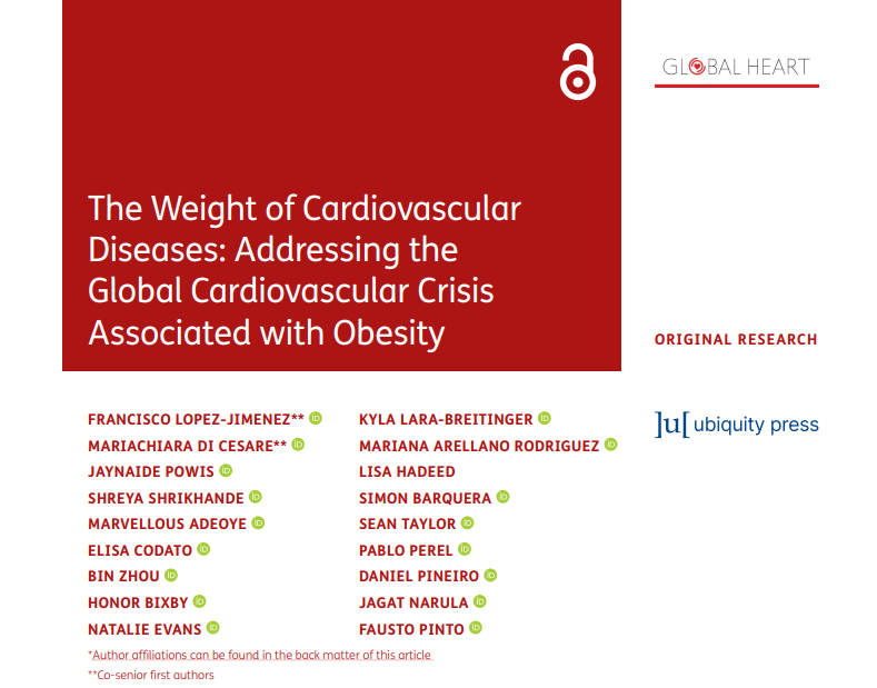 The Weight of Cardiovascular Diseases: Addressing the Global Cardiovascular Crisis Associated with Obesity