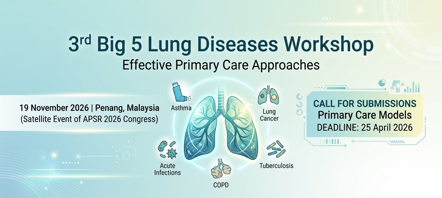 

<!-- THEME DEBUG -->
<!-- THEME HOOK: 'field' -->
<!-- FILE NAME SUGGESTIONS:
   ▪️ field--node--title--community-noticeboard.html.twig
   ✅ field--node--title.html.twig
   ▪️ field--node--community-noticeboard.html.twig
   ▪️ field--title.html.twig
   ▪️ field--string.html.twig
   ▪️ field.html.twig
-->
<!-- 💡 BEGIN CUSTOM TEMPLATE OUTPUT from 'themes/custom/whokap/templates/field/field--node--title.html.twig' -->
Call for submissions: 3rd Big 5 Lung Diseases Workshop at APSR 2026
<!-- END CUSTOM TEMPLATE OUTPUT from 'themes/custom/whokap/templates/field/field--node--title.html.twig' -->

