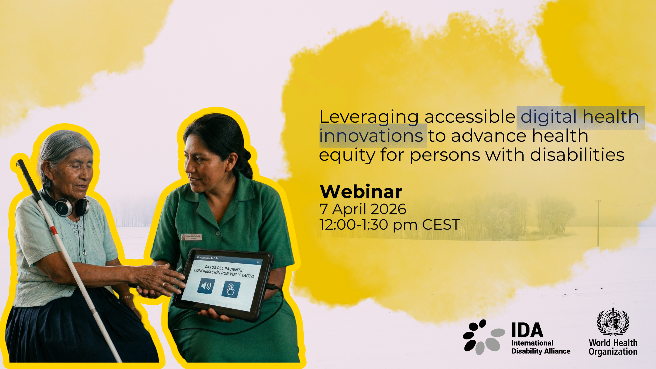 WHO-IDA webinar: Leveraging accessible digital health innovations to advance health equity for persons with disabilities