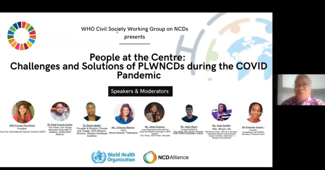 Webinar ‘People at the center: challenges and solutions of PLWNCDS during the COVID-19 pandemic’ 