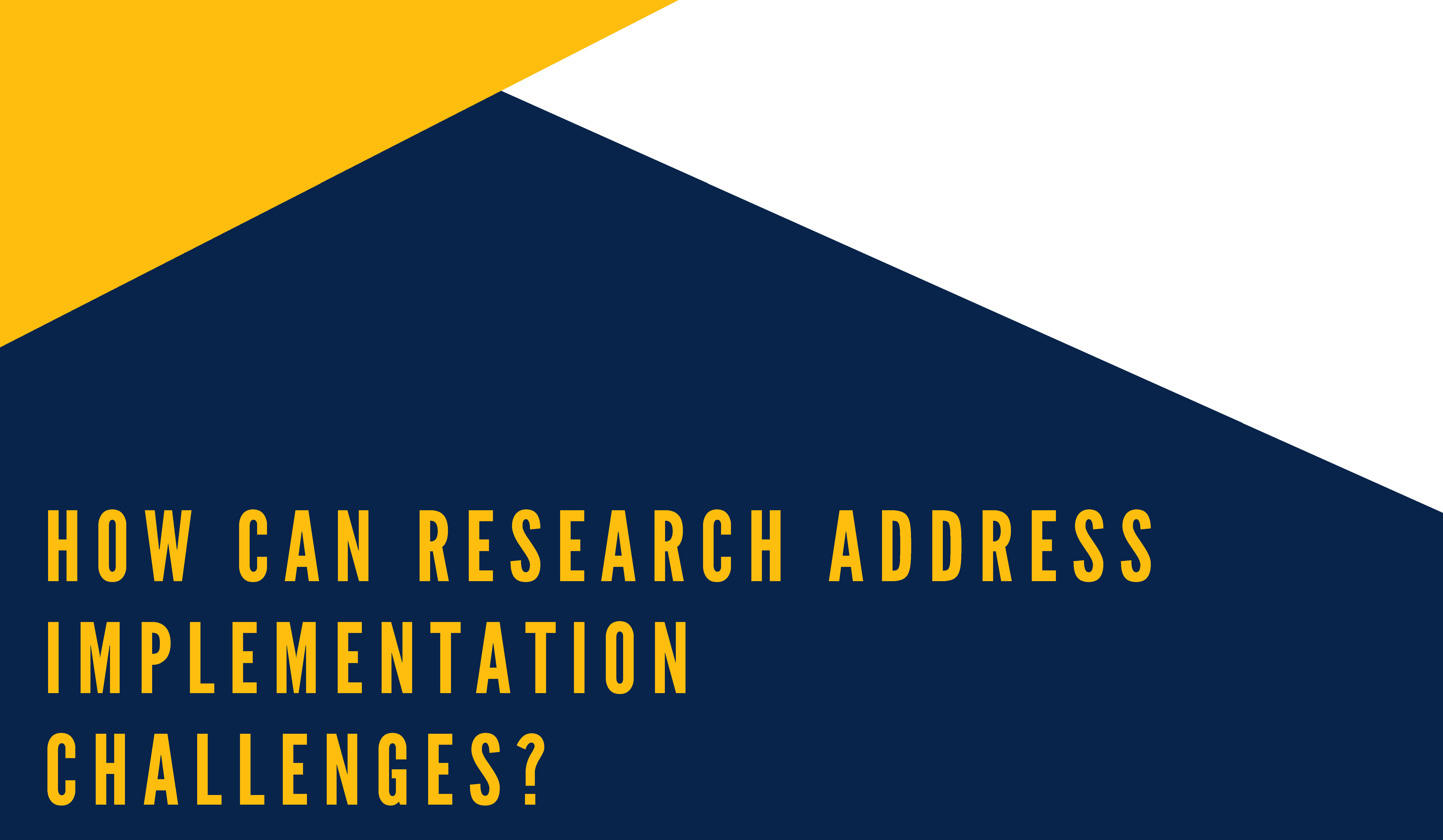 PMAC Side Event on Implementation Research