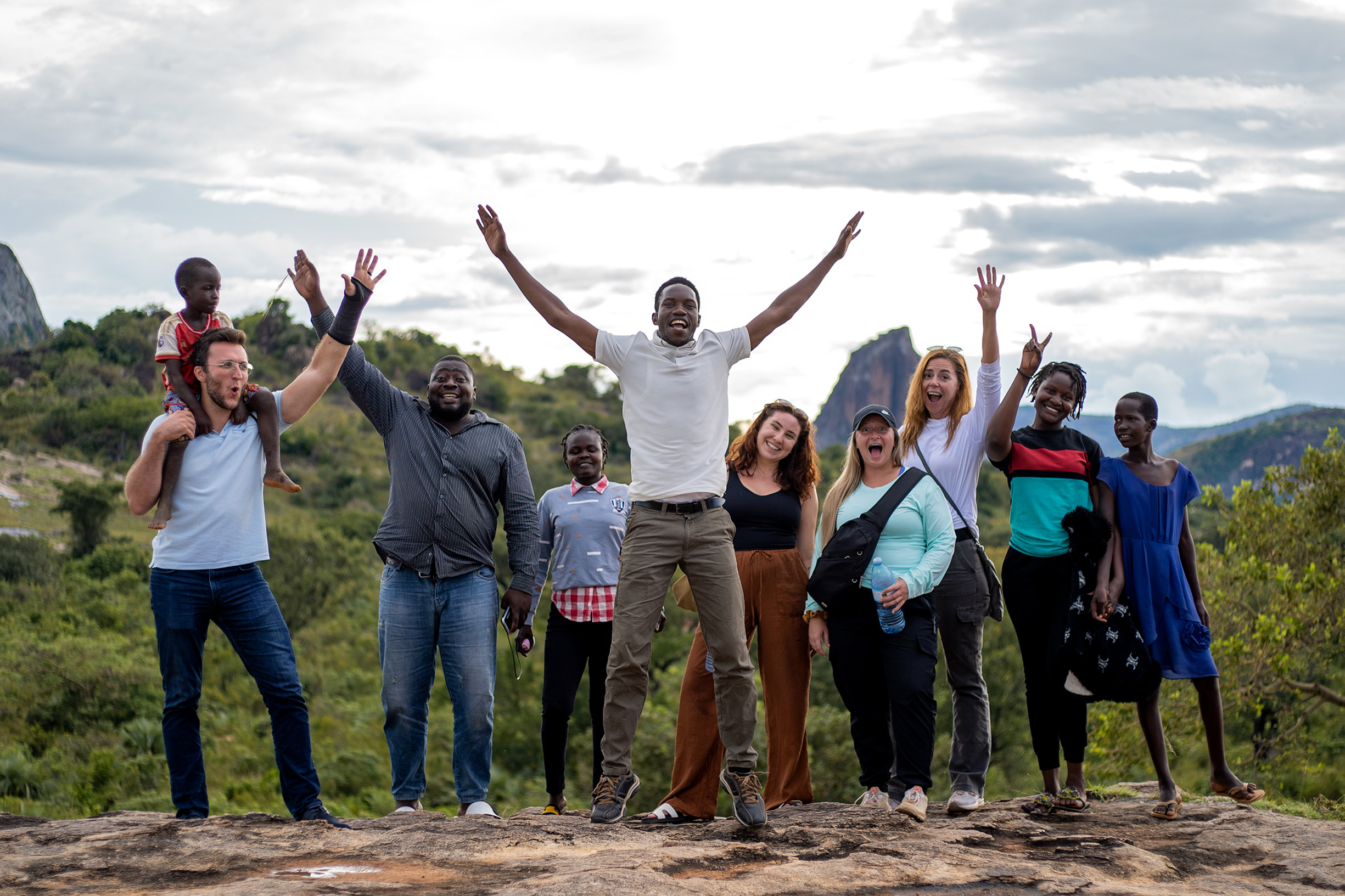 Finemind team members on a scenic hike, celebrating unity, progress, and the power of community. Photo: Finemind