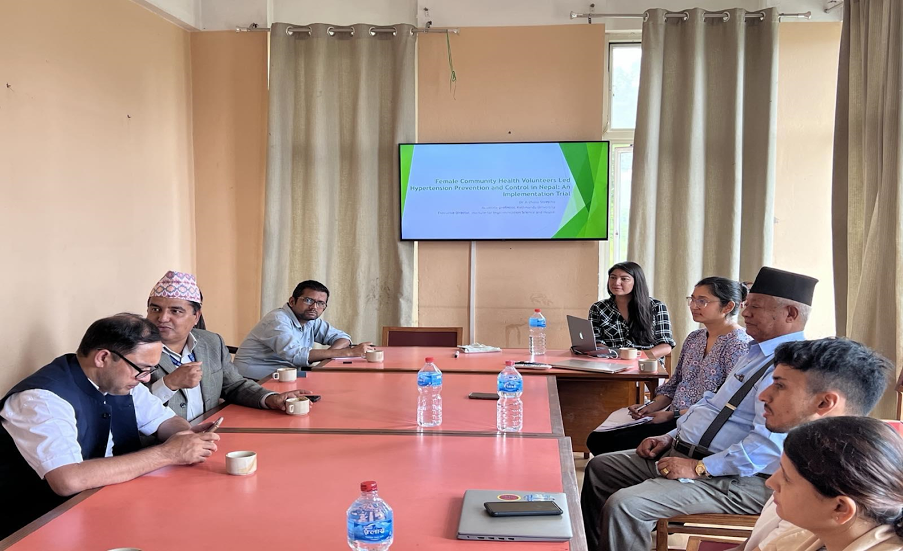 Fig. A stakeholder consultation meeting with the Mayor of Namobuddha Municipality