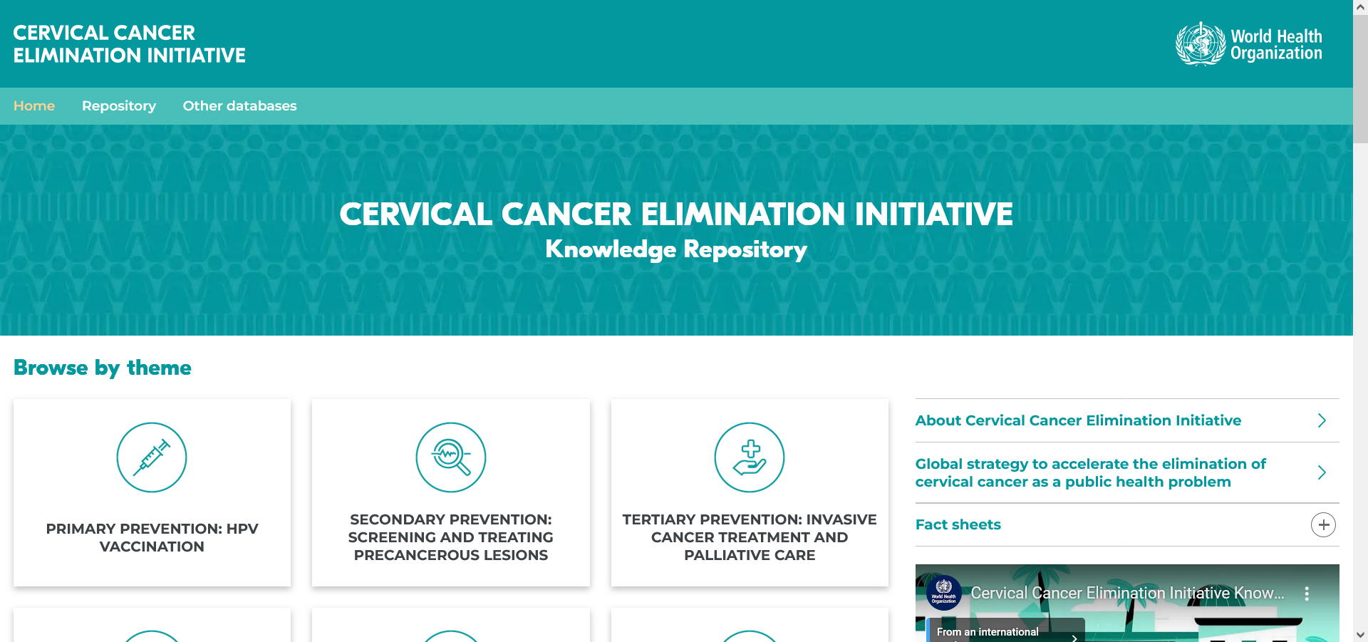 Cervical Cancer Elimination Initiative Knowledge Repository