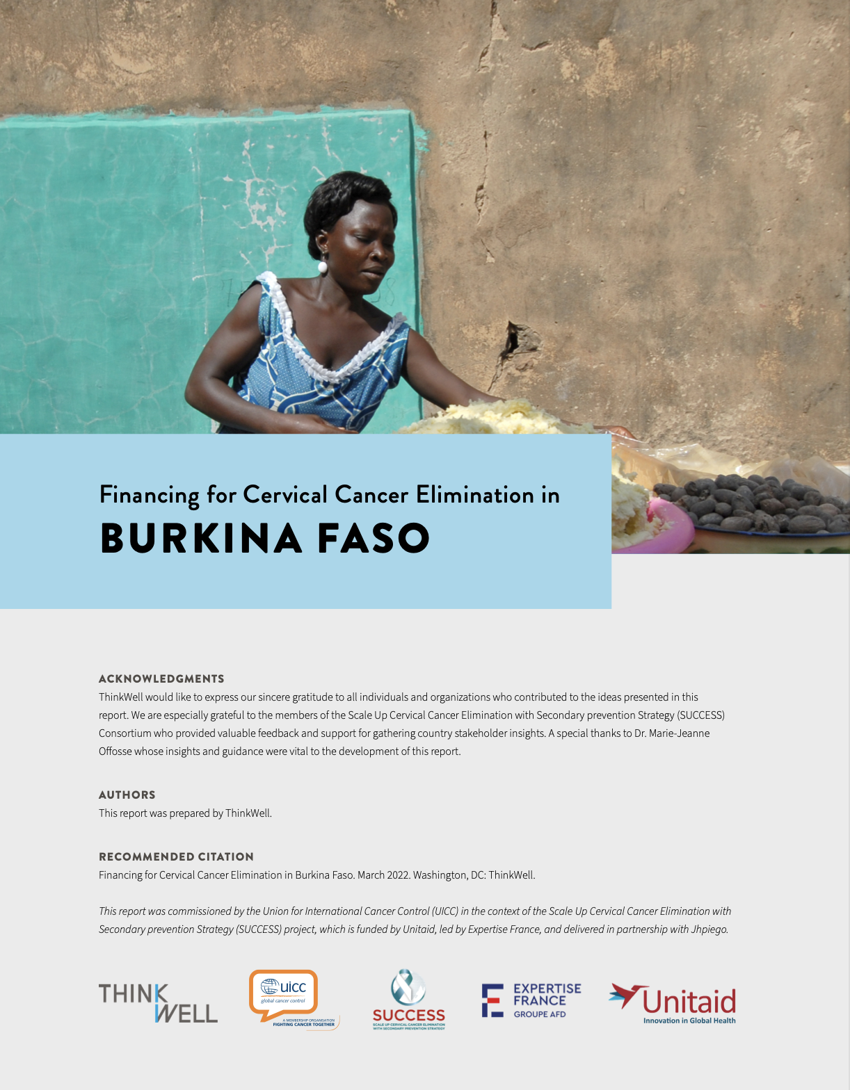 Burkina Faso: Financing for Cervical Cancer Elimination