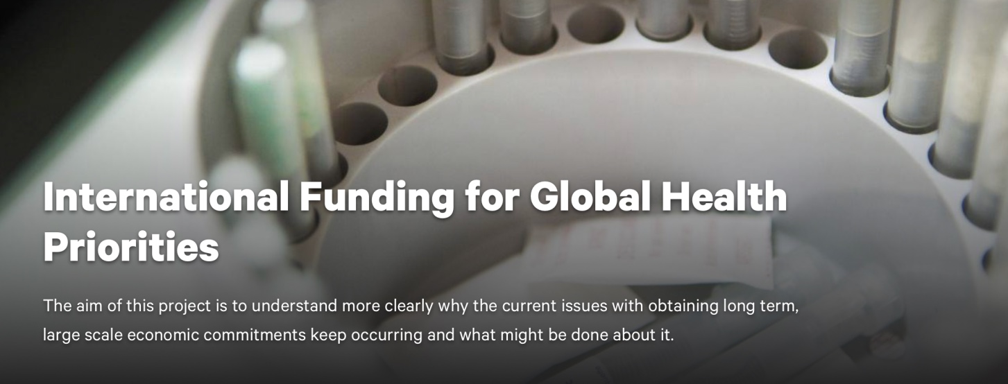 International Funding for Global Health Priorities