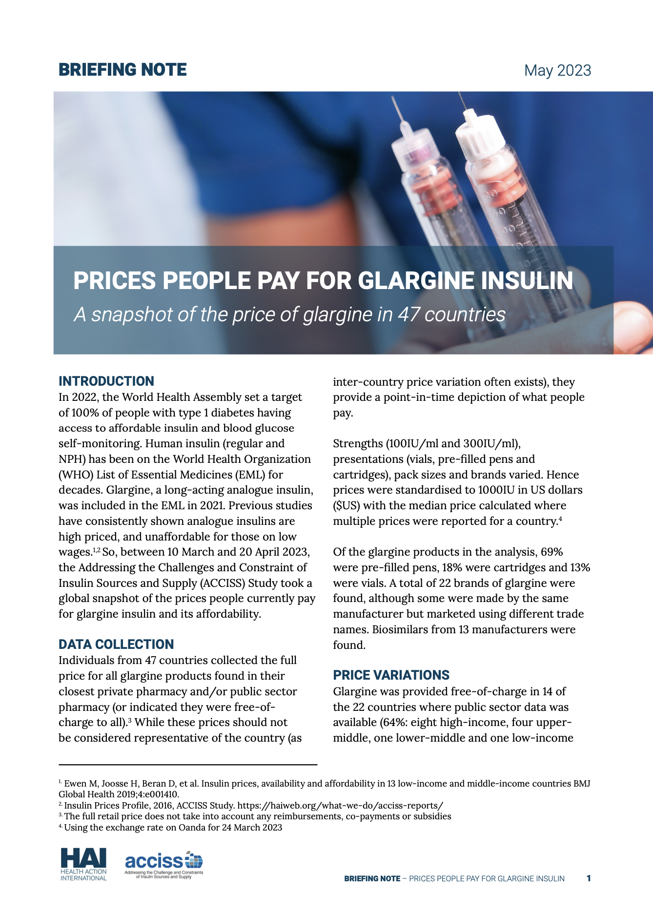 Prices People Pay for Glargine Insulin 