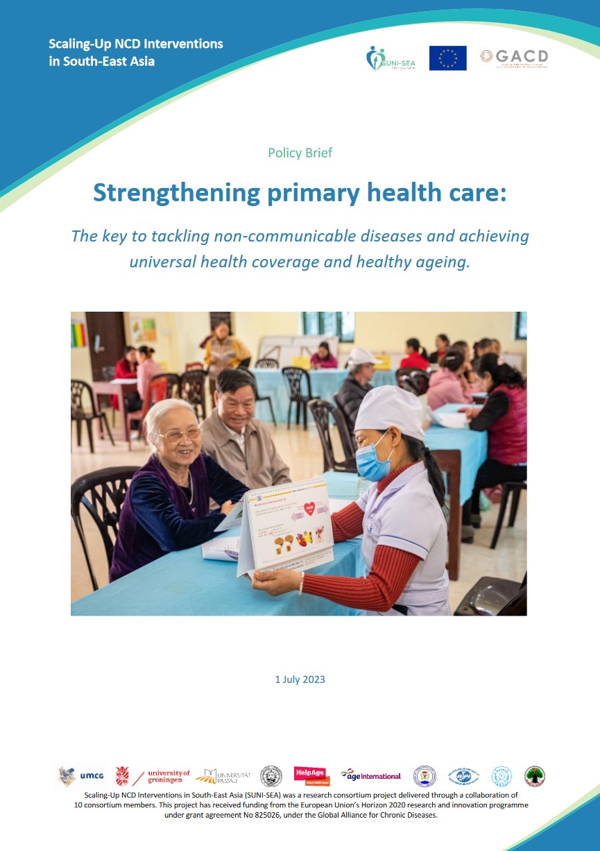 Strengthening primary health care: the key to tackling non-communicable diseases and achieving universal health coverage and healthy ageing 